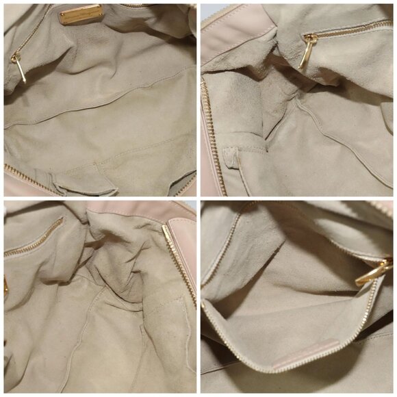 Salvatore Ferragamo Gancini Hand Bag Leather 2way Pink Gold Auth 137425 - Picture 16 of 16